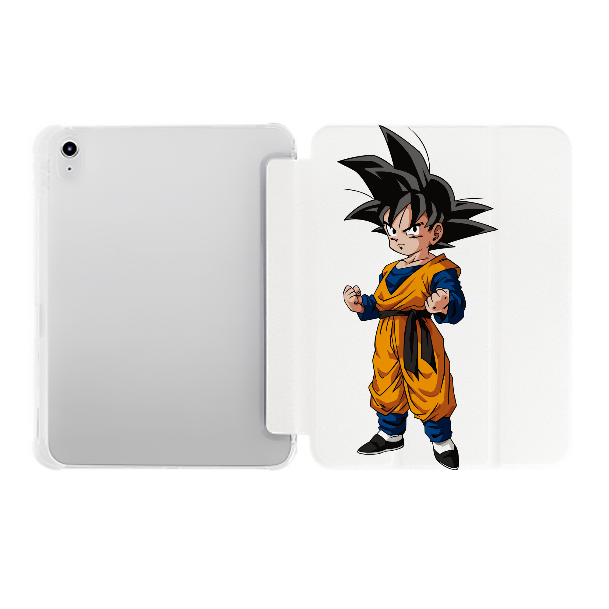 （画像用） ドラゴンボール 孫悟空（そん ごくう）Son Goku カカロット DRAGON BALL Kakarotto IPad ケース ペン収納付き 三つ折りスタンド PUレザー×シリコン 対応機種9.5/10.5/10.9インチ